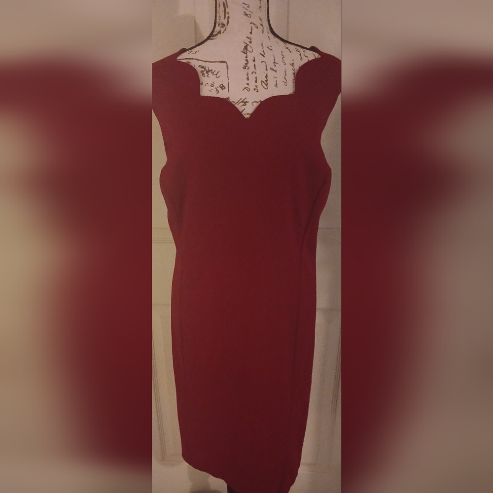 Talbots Rich Burgundy Sleeveless Dress